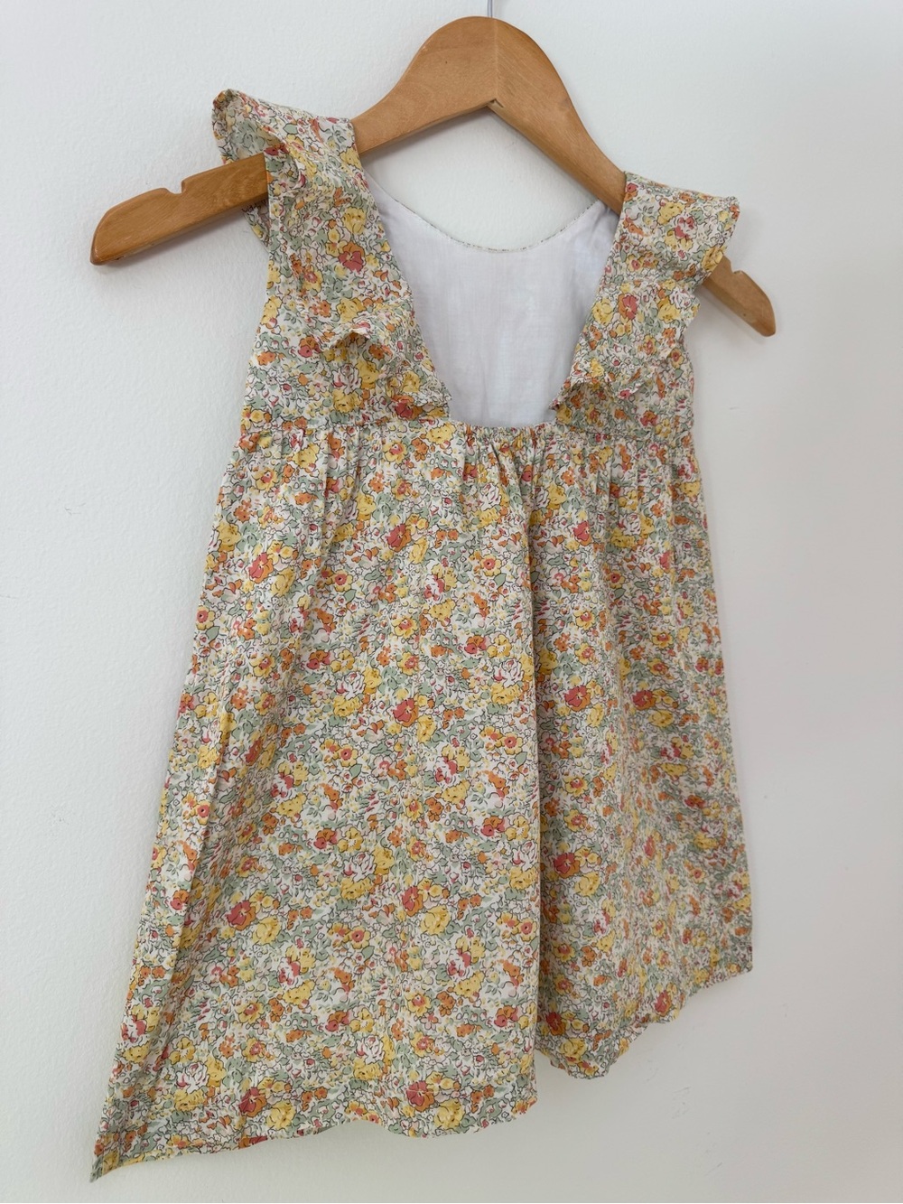 Olivier London Liberty Print Floral Dress Yellow, Orange & Green Size 4/5 EUC - Picture 9 of 14